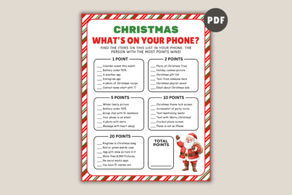 Download Christmas What's on Your Phone Game - Premium Resources