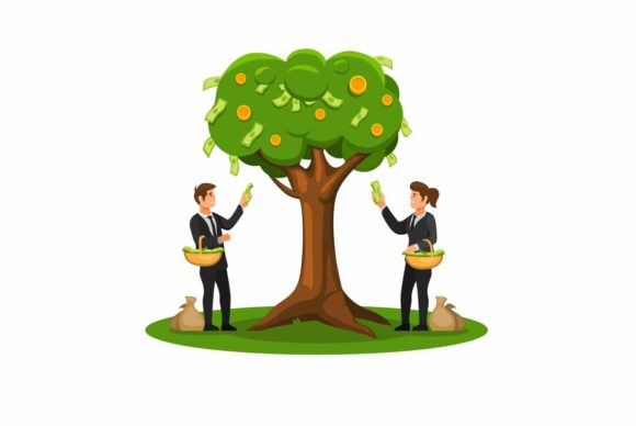 Download Harvest Money from Tree, Investment Icon - Premium Resources