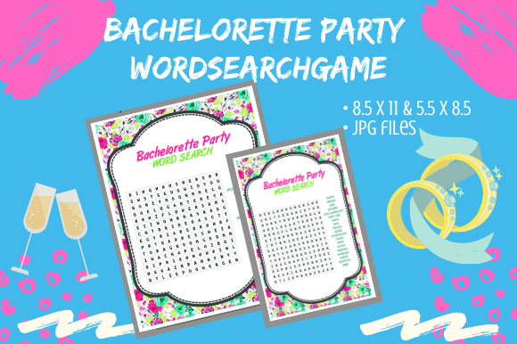 Download Fun Bachelorette Party Word Search Game - Premium Resources