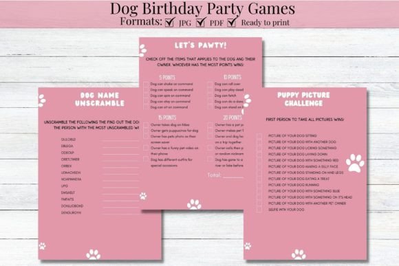 Download Printable Dog Birthday Party Game Bundle - Premium Resources
