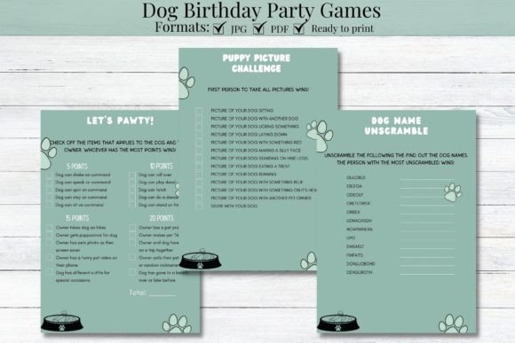Download Printable Dog Birthday Party Game Bundle - Premium Resources